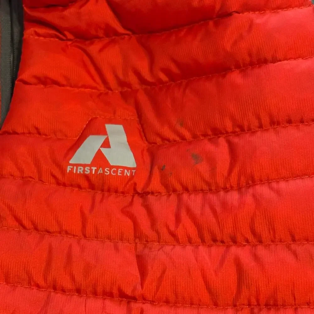 Eddie Bauer MicroTherm StormDown Jacket First Ascent Goose Down L Orange